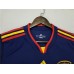 Spain 2010 World Cup Away Dark Blue Soccer Jersey